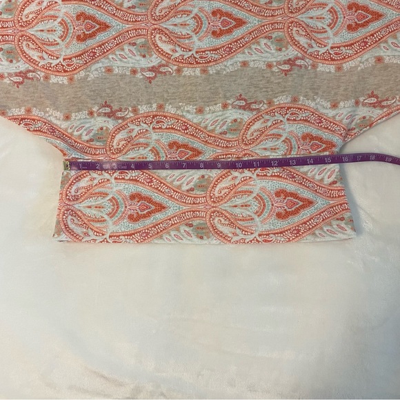 Women's JM Collections Tunic Top Flared Sleeve Aztec Pattern Multi Color Size PS - Picture 6 of 9